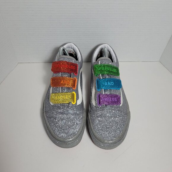 Vans Flour Shop Amirah Old Skool Rainbow Glitter Sneakers Unisex Men 8.5 Wm's 10 - Picture 2 of 13